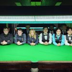 Tammy Lindrum with the 2024 Australian Under 21 Billiards Championship contenders